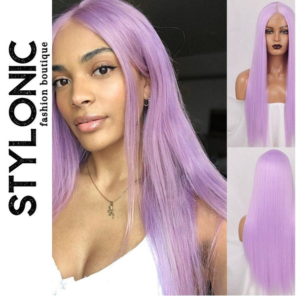 Stylonic Fashion Boutique Synthetic Wig Long Violet Purple Lace Front Wig Long Violet Purple Lace Front Wig - Stylonic Wigs