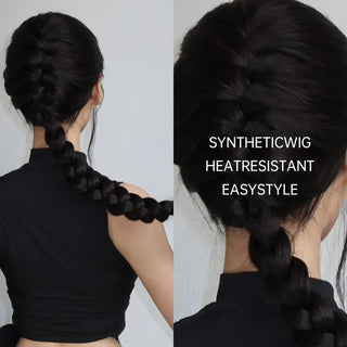 Stylonic Fashion Boutique Synthetic Wig WL1157-1 Long Black Braid Wig Long Black Braid Wig - Stylonic Premium Wigs