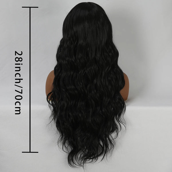 Stylonic Fashion Boutique Lace Front Synthetic Wig Long Black Hair Wig Long Black Hair Wig - Stylonic Premium Wigs