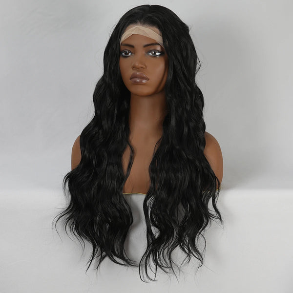 Stylonic Fashion Boutique Lace Front Synthetic Wig Long Black Hair Wig Long Black Hair Wig - Stylonic Premium Wigs