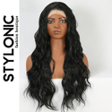 Stylonic Fashion Boutique Lace Front Synthetic Wig Long Black Hair Wig Long Black Hair Wig - Stylonic Premium Wigs