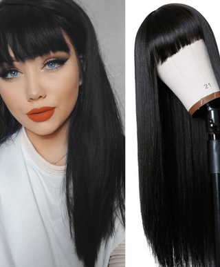 Stylonic Fashion Boutique Synthetic Wig Long Black Wig Wigs - Long Black Wig | Stylonic Fashion Boutique