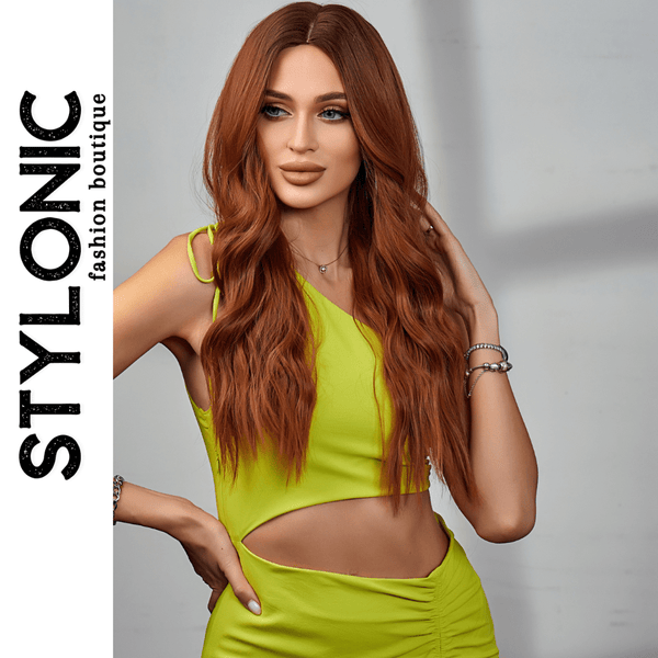 Stylonic Fashion Boutique Synthetic Long Wavy Ginger Wig Synthetic Long Wavy Ginger Wig - Stylonic Wigs