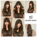 Stylonic Fashion Boutique Synthetic Wig Long Wavy Brown Wig Long Wavy Brown Wig - Stylonic Premium Wigs