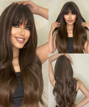 Stylonic Fashion Boutique Synthetic Wig Long Wavy Brown Wig Long Wavy Brown Wig - Stylonic Premium Wigs