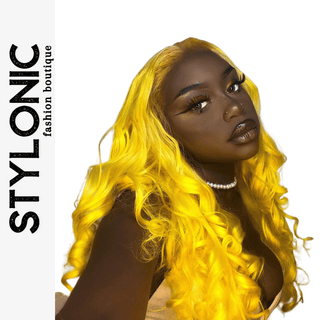 Stylonic Fashion Boutique Synthetic Wig Long Yellow Wig Wigs - Long Yellow Wig | Yellow Wigs | Stylonic Fashion Boutique