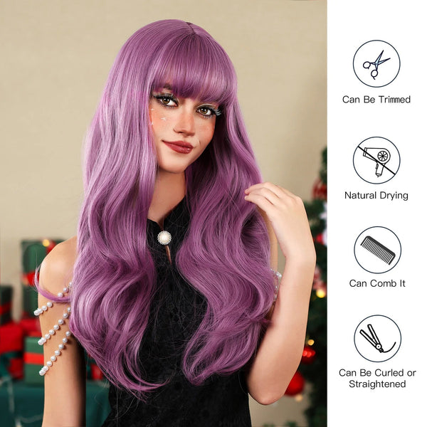 Wavy Purple Wig