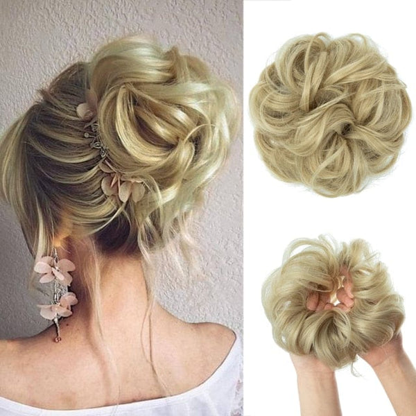 Stylonic Fashion Boutique Hair Extensions Pale Ash Blonde Messy Hair Bun Messy Hair Bun - Stylonic Fashion Boutique