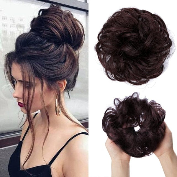 Stylonic Fashion Boutique Hair Extensions Dark Chocolate Messy Hair Bun Messy Hair Bun - Stylonic Fashion Boutique