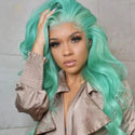 Stylonic Fashion Boutique Synthetic Wig Mint Light Green Synthetic Transparent Lace Front Wig Mint Light Green Synthetic Transparent Lace Front Wig - Stylonic Wigs