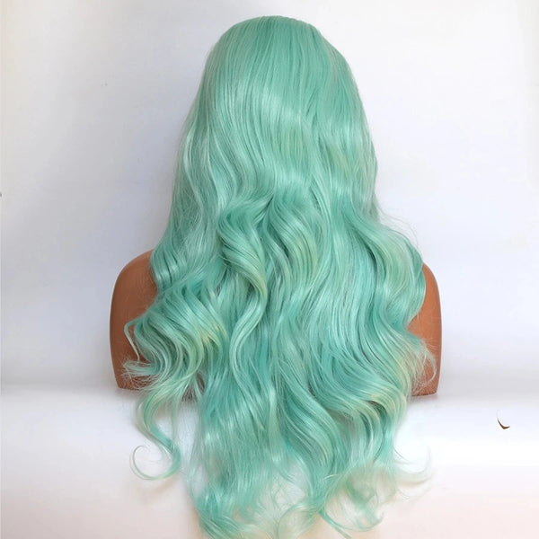 Stylonic Fashion Boutique Synthetic Wig Mint Light Green Synthetic Transparent Lace Front Wig Mint Light Green Synthetic Transparent Lace Front Wig - Stylonic Wigs