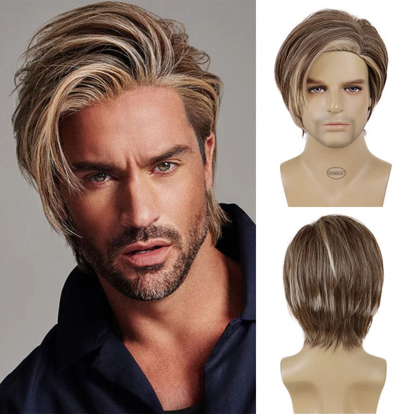 Stylonic Fashion Boutique Mix Blonde Highlight Wig for Men