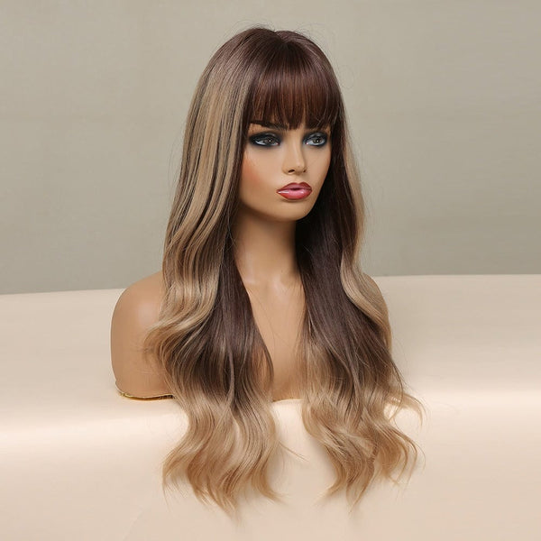 Stylonic Fashion Boutique Synthetic Wig Mixed Brown and Blonde Hair Mixed Brown and Blonde Hair - Stylonic Wigs