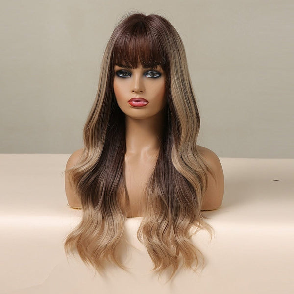 Stylonic Fashion Boutique Synthetic Wig Mixed Brown and Blonde Hair Mixed Brown and Blonde Hair - Stylonic Wigs