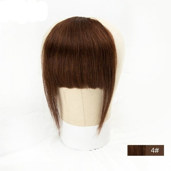 Stylonic Fashion Boutique Hair Extensions #4 Natural Human Hair Clip on Bangs Natural Human Hair Clip on Bangs - Stylonic Fashion Boutique