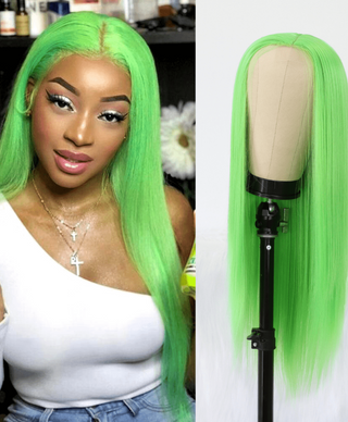 Stylonic Fashion Boutique Lace Front Synthetic Wig Neon Green Wig Neon Green Wig - Stylonic Wigs