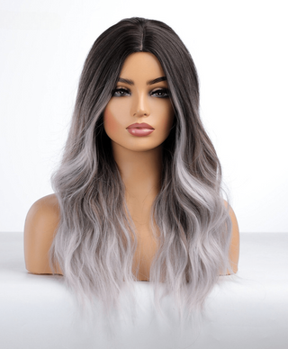 Stylonic Fashion Boutique Synthetic Wig Ombre Black to Silver Wig Ombre Black to Silver Wig - Stylonic Wigs