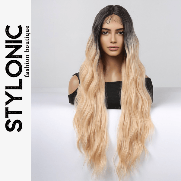 Stylonic Fashion Boutique Lace Front Synthetic Wig Ombre Blonde Lace Front Wig Ombre Blonde Lace Front Wig - Stylonic Wigs