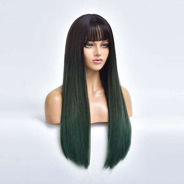 Stylonic Fashion Boutique Synthetic Wig Ombre Green Wig Wigs - Ombre Green Wig | Stylonic Fashion Boutique