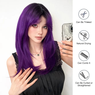 Stylonic Fashion Boutique Synthetic Wig Ombre Purple Wig Ombre Purple Wig - Stylonic Wigs