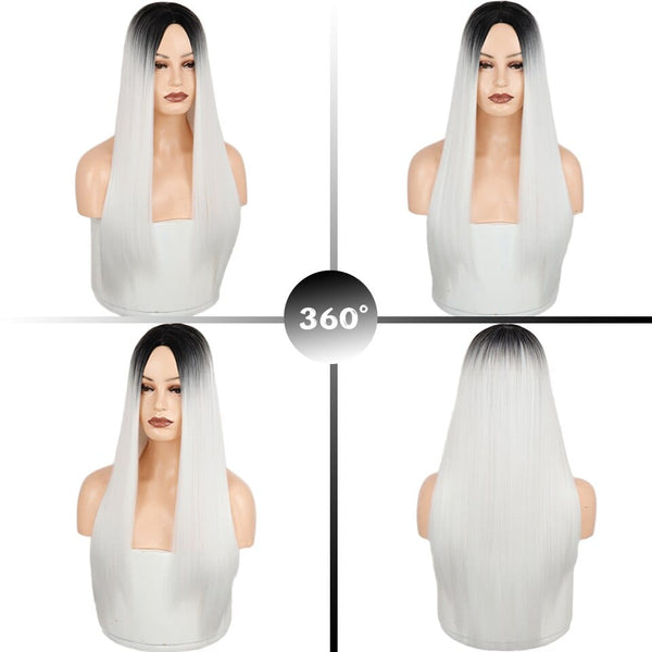 Stylonic Fashion Boutique Synthetic Wig Ombre White Wig Ombre White Wig - Stylonic Fashion Boutique