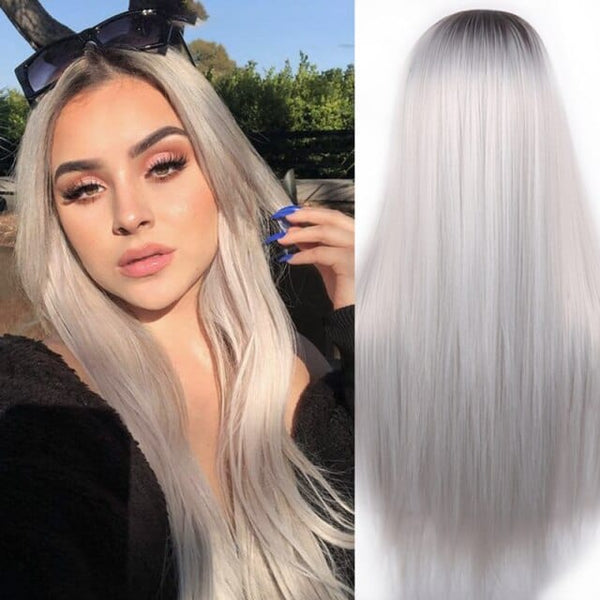 Stylonic Fashion Boutique Synthetic Wig Ombre White Wig Ombre White Wig - Stylonic Fashion Boutique