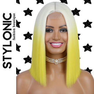 Stylonic Fashion Boutique Lace Front Synthetic Wig Ombre Yellow Wig Wigs - Ombre Yellow Wig | Yellow Wigs | Stylonic Fashion Boutique