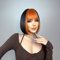 Stylonic Fashion Boutique Synthetic Wig Orange and Black Bob Wig Wigs - Orange and Black Bob Wig | Stylonic Fashion Boutique