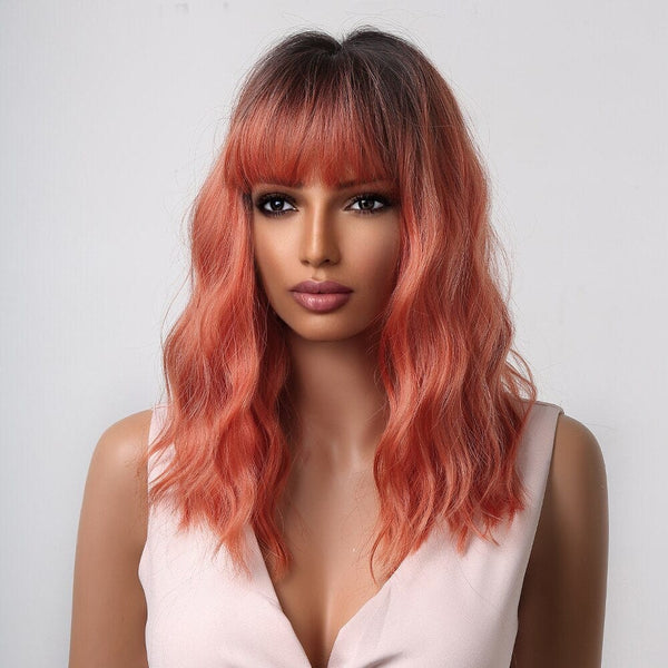 Stylonic Fashion Boutique Synthetic Wig Orange Pink Wig  Orange Pink Wig - Stylonic Wigs