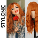 Stylonic Fashion Boutique Synthetic Wig Synthetic Wig Beautiful Long Wave Orange Wig Wigs | Long Wave Orange Wig | Stylonic