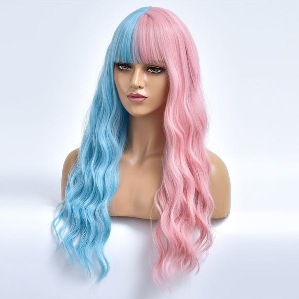 Stylonic Fashion Boutique Synthetic Wig Pink and Blue Wig Pink and Blue Wig - Stylonic Fashion Boutique