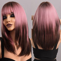 Stylonic Fashion Boutique Synthetic Wig Pink Wig with Ombre Brown Pink Wig with Ombre Brown - Stylonic Wigs