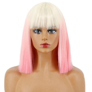 Stylonic Fashion Boutique Synthetic Wig Pink and White Wig Pink and White Wig - Stylonic Wigs