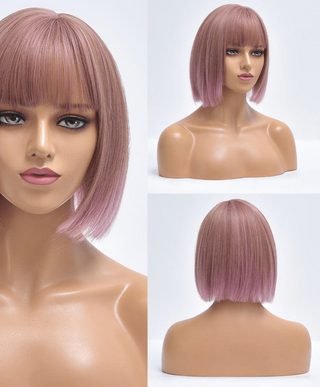 Stylonic Fashion Boutique Synthetic Wig Pink Bob Wig  Pink Bob Wig - Stylonic Wigs