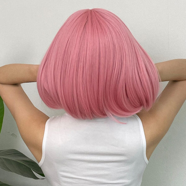 Stylonic Fashion Boutique Synthetic Wig Bubblegum Pink Short Straight Bob Wig Bubblegum Pink Short Straight Bob Wig - Stylonic Wigs