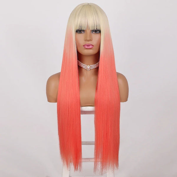 Stylonic Fashion Boutique Lace Front Synthetic Wig Pink Ombre Hair Wig Pink Ombre Hair Wig: Complete Specifications & Pricing