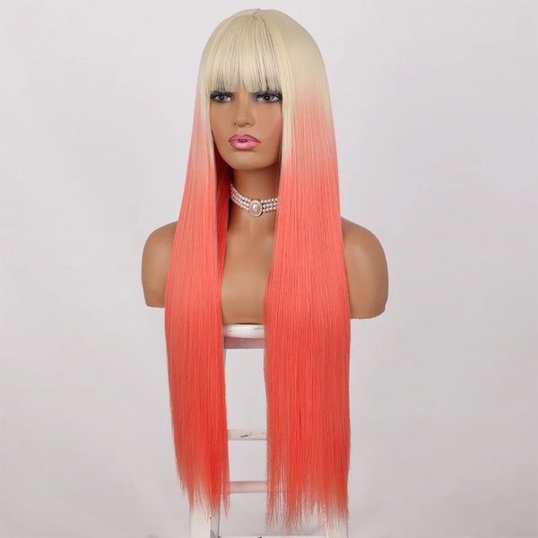 Stylonic Fashion Boutique Lace Front Synthetic Wig Pink Ombre Hair Wig Pink Ombre Hair Wig: Complete Specifications & Pricing