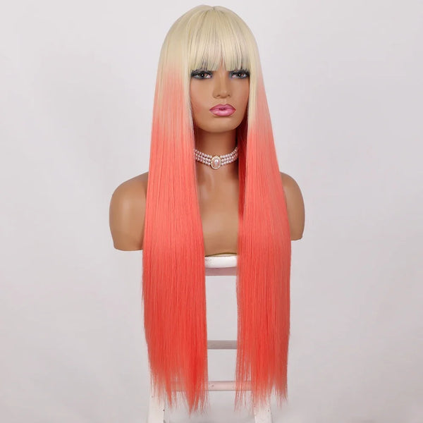 Stylonic Fashion Boutique Lace Front Synthetic Wig Pink Ombre Hair Wig Pink Ombre Hair Wig: Complete Specifications & Pricing