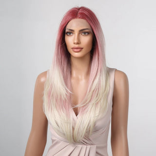 Stylonic Fashion Boutique Synthetic Wig 130% Pink Ombre Lace Front Wig Pink Ombre Lace Front Wig: Specs, Reviews & Pricing