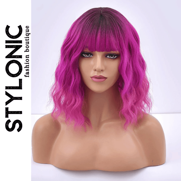 Stylonic Fashion Boutique Synthetic Wig Dark Pink Wig Dark Pink Wig - Stylonic Wigs