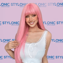 Stylonic Fashion Boutique Synthetic Wig Pink Wig Bangs Pink Wig Bangs - Stylonic Premium Wigs