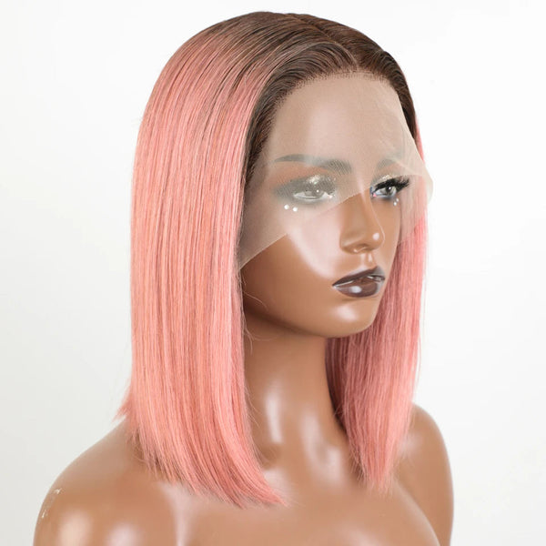 Stylonic Fashion Boutique Lace Front Synthetic Wig NT4FPINK2 / 8inches / 180% Pink Wig Bob Stylish Pink Wig Bob: Features, Specs & Benefits