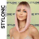 Stylonic Fashion Boutique Synthetic Wig 8501 Soft Straight Pink Wig With Dark Roots Soft Straight Pink Wig With Dark Roots -  Stylonic Wigs