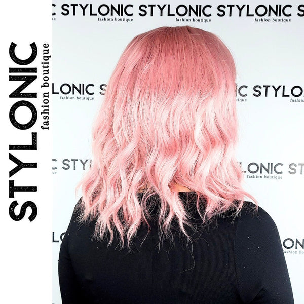 Stylonic Fashion Boutique Synthetic Wig Pink Wig with Fringe Pink Wig with Fringe - Stylonic Premium Wigs