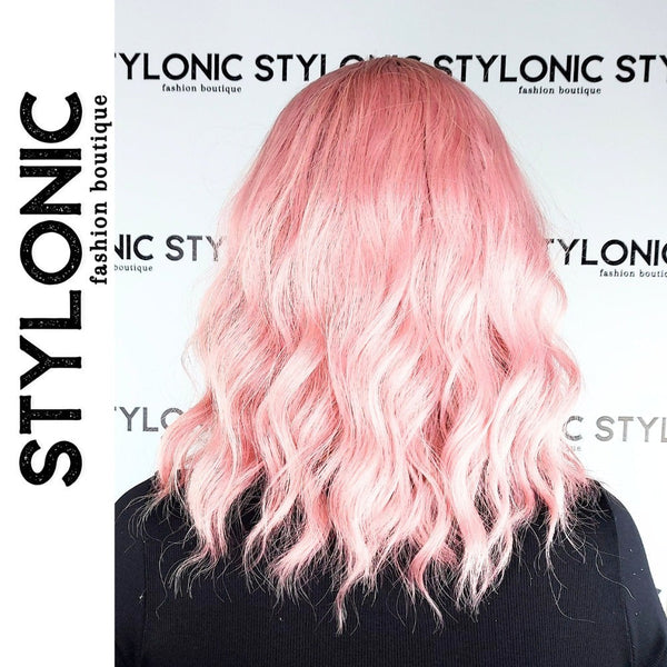 Stylonic Fashion Boutique Synthetic Wig Pink Wig with Fringe Pink Wig with Fringe - Stylonic Premium Wigs