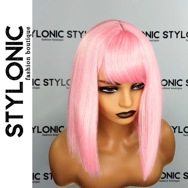 Stylonic Fashion Boutique Synthetic Wig Pink Wigs Bob Pink Wigs Bob - Stylonic Premium Wigs