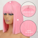 Stylonic Fashion Boutique Synthetic Wig Pink Wigs Bob Discover Our Pink Wigs Bob Collection: Specs & Pricing