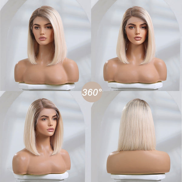 Stylonic Fashion Boutique Human Hair Wigs Platinum Blonde Lace Front wig Platinum Blonde Lace Front Wig - Stylonic