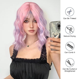 Stylonic Fashion Boutique Synthetic Wig Purple and Pink Wig Stylish Purple and Pink Wig: Features, Price & Reviews