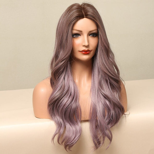 Stylonic Fashion Boutique Synthetic Wig Purple Wavy Wig Purple Wavy Wig - Stylonic Fashion Boutique